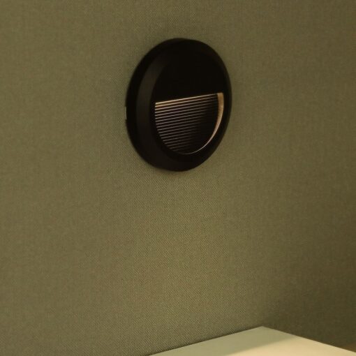 Επιτοίχιο Φωτιστικό LED για Σκαλοπάτια 2W V-TAC Μαύρο Στρογγυλό Αδιάβροχο IP65 Φυσικό 4000K – 211316