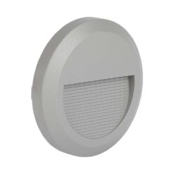 Επιτοίχιο Φωτιστικό LED για Σκαλοπάτια 2W V-TAC Γκρι Στρογγυλό Αδιάβροχο IP65 Θερμό 3000K – 211319