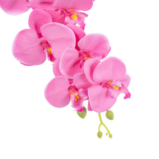 GloboStar® Artificial Garden  PINK ORCHID BRANCH 21131 Τεχνητό Διακοσμητικό Κλαδί Ορχιδέας Y85cm