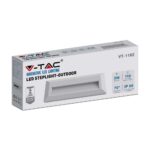 Επιτοίχιο Φωτιστικό LED για Σκαλοπάτια 3W V-TAC Λευκό Ορθογώνιο Αδιάβροχο IP65 Φυσικό 4000K – 211326