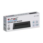 Επιτοίχιο Φωτιστικό LED για Σκαλοπάτια 3W V-TAC Μαύρο Ορθογώνιο Αδιάβροχο IP65 Θερμό 3000K – 211329
