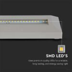 Επιτοίχιο Φωτιστικό LED για Σκαλοπάτια 3W V-TAC Γκρι Ορθογώνιο Αδιάβροχο IP65 Θερμό 3000K – 211331