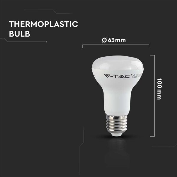 LED Λάμπα E27 Σποτ R63 8.5W V-TAC PRO Samsung Chip 120° 806lm Θερμό Λευκό 3000K – 21141