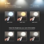 Πλαφονιέρα LED Designer 30W/60W/30W Στρογγυλή Dimmable 3 σε 1 V-TAC – 2114551