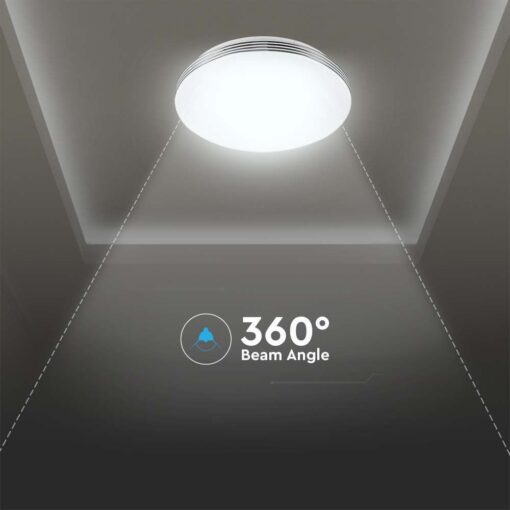 Πλαφονιέρα LED Designer 30W/60W/30W Στρογγυλή με κυματισμό Dimmable 3 σε 1 V-TAC – 2114611