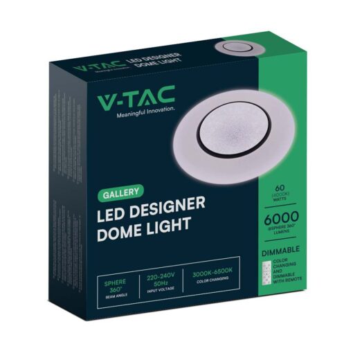 Πλαφονιέρα LED 30W/60W/30W Στρογγυλή με Τηλεχειριστήριο Dimmable CCT V-TAC – 2114621