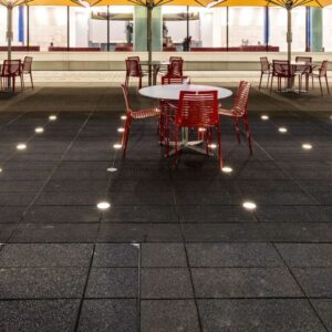 Χωνευτό φωτιστικό LED σκάλας 1W στρογγυλό μαύρο/ασημί 6400K ψυχρό λευκό IP67 V-TAC – 211464