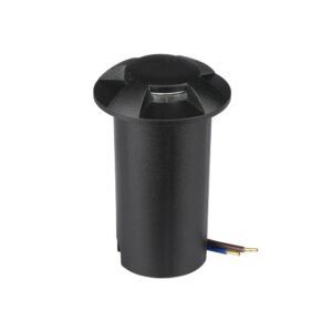 Χωνευτό φωτιστικό LED σκάλας 1W στρογγυλό μαύρο 6400K ψυχρό λευκό IP67 με τέσσερα ανοίγματα V-TAC – 211472