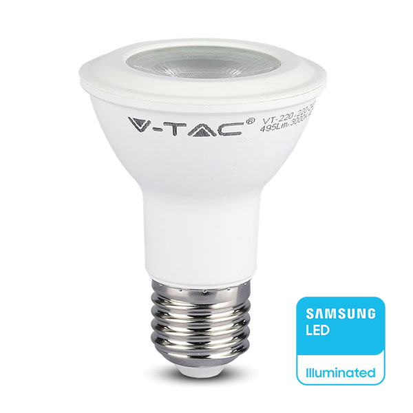 LED Λάμπα E27 PAR20 5.8W V-TAC Samsung Chip Ψυχρό   6500K – 21149