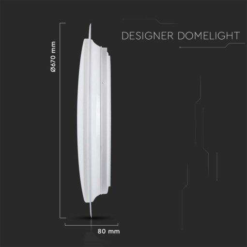 Πλαφονιέρα LED Designer 36W/72W/36W Στρογγυλή Dimmable 3 σε 1 V-TAC – 2114951