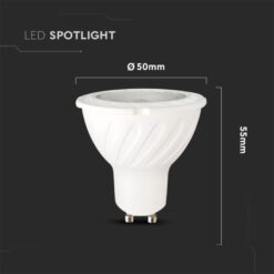 Λάμπα LED Spot GU10 Samsung chip 6W Θερμό 3000K 38° V-TAC – 21165
