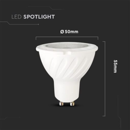 Λάμπα LED Spot GU10 Samsung chip 6W Θερμό 3000K 38° V-TAC – 21165