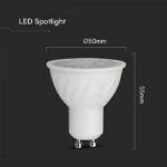 Λάμπα LED Spot GU10 Samsung chip 6W Φυσικό 4000K 38° V-TAC – 21165