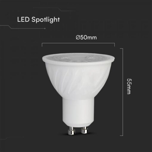 Λάμπα LED Spot GU10 Samsung chip 6W Φυσικό 4000K 38° V-TAC – 21165