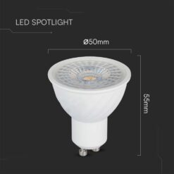 Λάμπα LED Spot GU10 Samsung chip SMD 6W 6500K  V-TAC – 21167