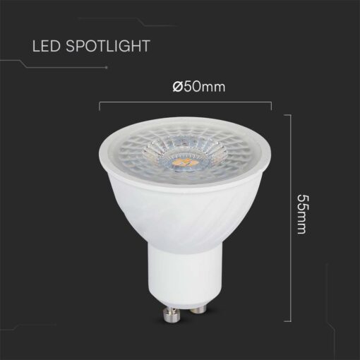 Λάμπα LED Spot GU10 Samsung chip SMD 6W 6500K  V-TAC – 21167
