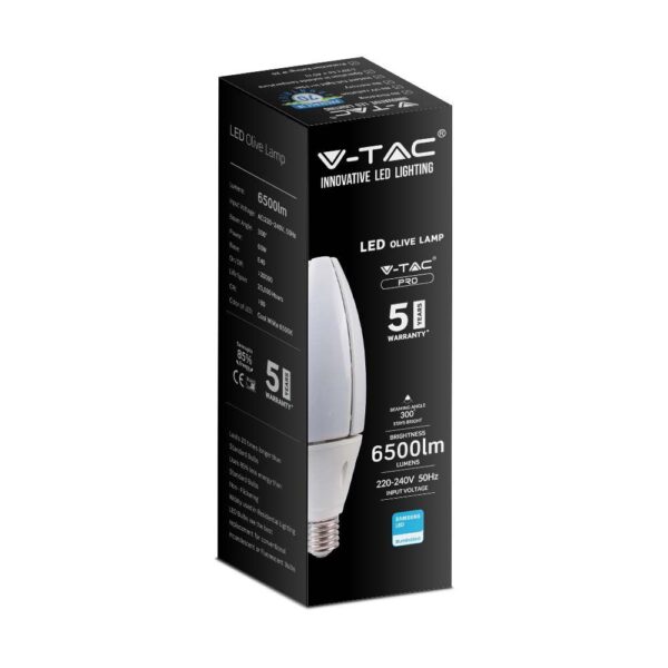LED Λάμπα E40 60W V-TAC PRO Samsung Chip 300° 6500lm Φυσικό Λευκό 4000K – 21187