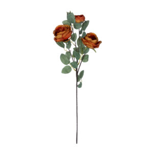 GloboStar® Artificial Garden CORAL RED CLIMBING ROSE BRANCH 21187 Τεχνητό Διακοσμητικό Κλαδί Τριαντάφυλλο Κοραλί Y70cm