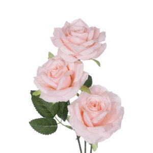 GloboStar® Artificial Garden LIGHT PINK  CLIMBING ROSE BRANCH 21193 Τεχνητό Διακοσμητικό Κλαδί Τριαντάφυλλο Ανοιχτό Ροζ Y66cm