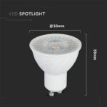LED SPOT Λάμπα GU10 6W V-TAC PRO Samsung Chip 110° 445lm Dimmable Θερμό 3000K – 21198