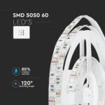 LED Ταινία 7W V-TAC Dimmable 900lm/m Πολύχρωμη RGB 5 Μέτρα – 212120