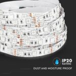 LED Ταινία 7W V-TAC Dimmable 900lm/m Πολύχρωμη RGB 5 Μέτρα – 212120