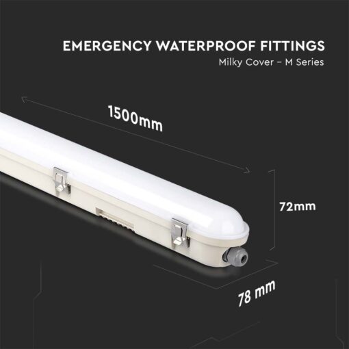 LED Φωτιστικό-Φως Ασφαλείας 48W Τύπου Φθορίου 150cm V-TAC PRO Samsung Chip 120° 5760lm Αδιάβροχο IP65 Φυσικό 4000K – 2120221