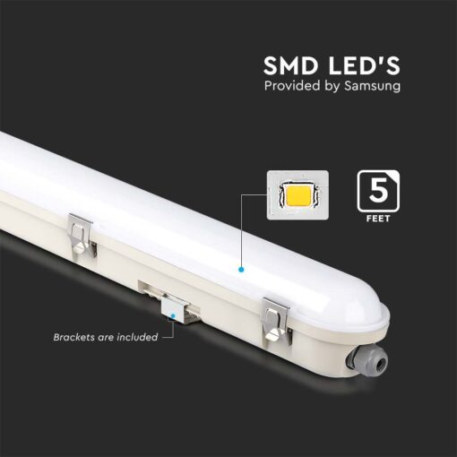 LED Φωτιστικό-Φως Ασφαλείας 48W Τύπου Φθορίου 150cm V-TAC PRO Samsung Chip 120° 5760lm Αδιάβροχο IP65 Φυσικό 4000K – 2120221