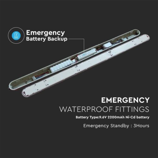 LED Φωτιστικό-Φως Ασφαλείας 48W Τύπου Φθορίου 150cm V-TAC PRO Samsung Chip 120° 5760lm Αδιάβροχο IP65 Φυσικό 4000K – 2120221