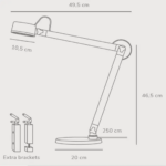 Επιτραπέζιο Φωτιστικό Γραφείο DFTP  Nobu LED 6W 2700K Μαύρου Χρώματος – 2120405003
