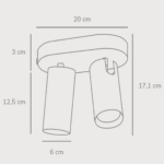 Φωτιστικό Οροφής DFTP Mimi 2xGU10 Λευκού Χρώματος – 2120456001