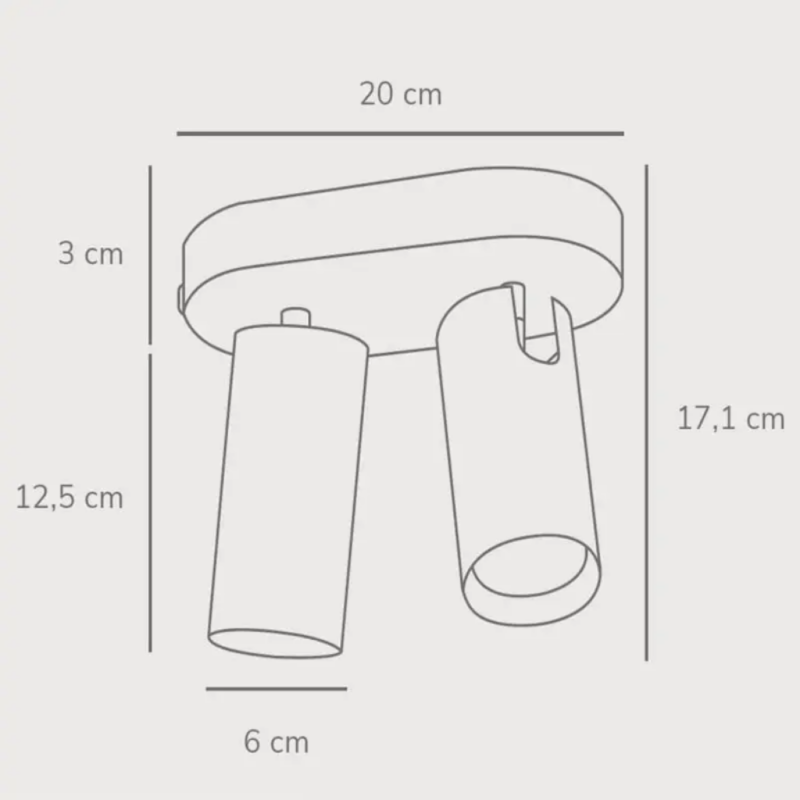 Φωτιστικό Οροφής DFTP Mimi 2xGU10 Λευκού Χρώματος – 2120456001