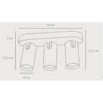 Φωτιστικό Οροφής DFTP Mimi 3xGU10 Λευκού Χρώματος – 2120476001