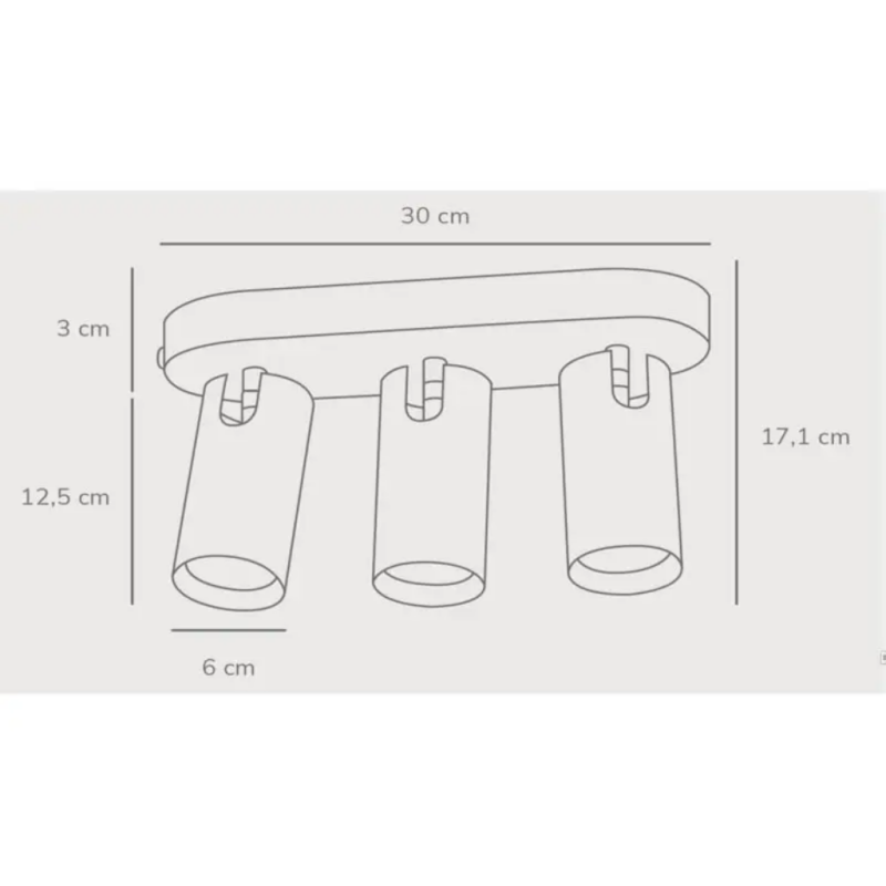 Φωτιστικό Οροφής DFTP Mimi 3xGU10 Λευκού Χρώματος – 2120476001