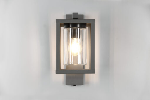 Φωτιστικό Τοίχου Trio Lighting LUNGA 1x E27 Ανθρακί Χυτό Αλουμίνιο IP44, Αισθητήρας κίνησης- 212069142
