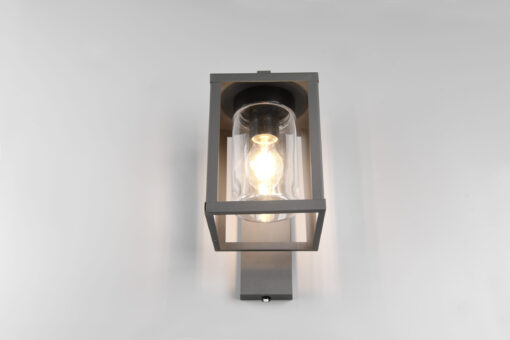 Φωτιστικό Τοίχου Trio Lighting LUNGA 1x E27 Ανθρακί Χυτό Αλουμίνιο IP44, Αισθητήρας κίνησης- 212069142