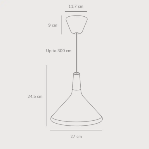 Κρεμαστό Φωτιστικό DFTP  Nori 27 1xE27 Χρώματος Νίκελ – 2120813032
