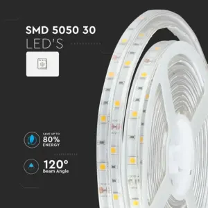 LED Ταινία 4W V-TAC Dimmable 500lm/m Αδιάβροχη IP65 Πολύχρωμη RGB 5 Μέτρα – 212118