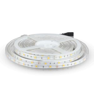 LED Ταινία 6W V-TAC Dimmable 500lm/m Αδιάβροχη IP65 Θερμό   3000K 5 Μέτρα – 212145