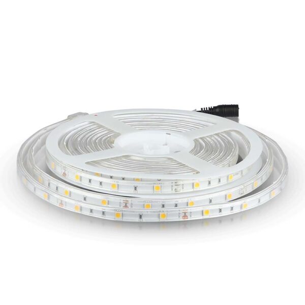 LED Ταινία 6W V-TAC Dimmable 500lm/m Αδιάβροχη IP65 Θερμό   3000K 5 Μέτρα – 212145