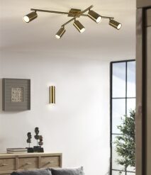 Φωτιστικό Τοίχου Trio Lighting   2xGU10 Αντικέ Ορείχαλκος Μεταλλικό    212400204