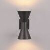 Απλίκα Up-Down Μαύρο Ματ ARDAS 2x GU10 IP54 Trio Lighting – 212560232