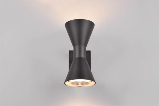 Απλίκα Up-Down Μαύρο Ματ ARDAS 2x GU10 IP54 Trio Lighting – 212560232