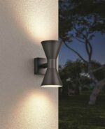 Απλίκα Up-Down Μαύρο Ματ ARDAS 2x GU10 IP54 Trio Lighting – 212560232