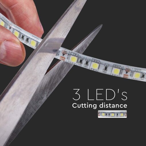 Ταινία LED SMD2835 DC:24V IP65 7.5W/m ψυχρό λευκό 100lm/W V-TAC – 212627