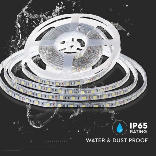 Ταινία LED SMD2835 DC:24V IP65 7.5W/m ψυχρό λευκό 100lm/W V-TAC – 212627