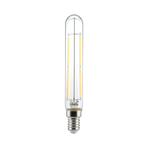 Λάμπα LED E14 T20 Filament 4W θερμό λευκό 3000K γυαλί διάφανο V-TAC – 212701