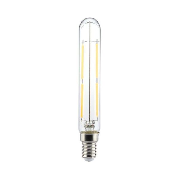 Λάμπα LED E14 T20 Filament 4W θερμό λευκό 3000K γυαλί διάφανο V-TAC – 212701