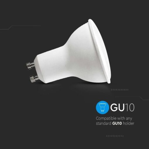 Λάμπα LED Spot GU10 SMD 4.5W 3000K 6PCS/PACK  V-TAC – 212739