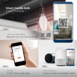 Wi-Fi Λάμπα LED 4.8W E14 Κεράκι V-TAC Smart Home 450lm 2700K-6400K+RGB – 212754